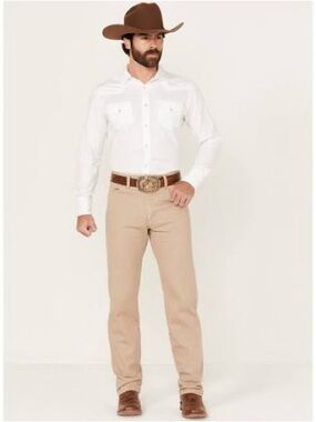 Wrangler 13MWZ Cowboy Cut Men's Jeans, Tan, 38x32